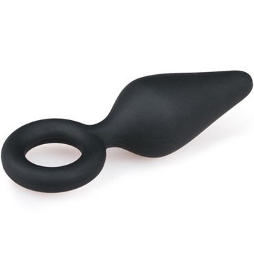 Easytoys Buttplug With Pull Ring Small, черный