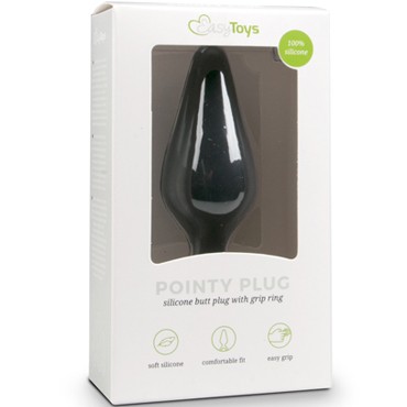 Easytoys Buttplug With Pull Ring Small, черный
