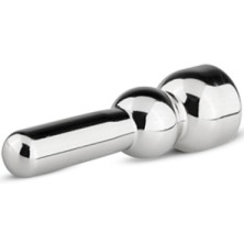 Sinner Penis Plug With Diamond, серебристый/голубой