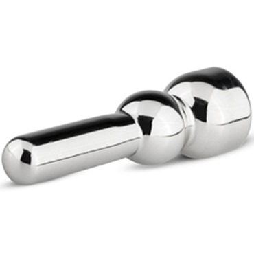 Sinner Penis Plug With Diamond, серебристый/голубой