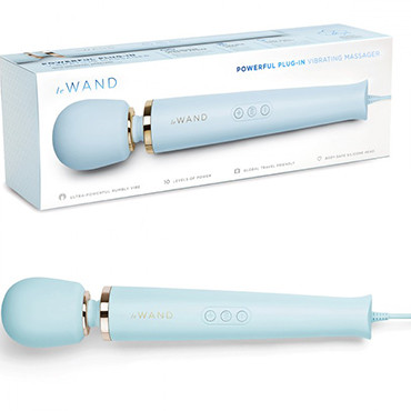 Le Wand Powerful Plug-In Vibrating Massager, голубой