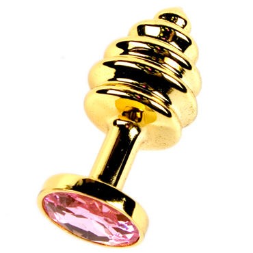Anal Jewelry Plug Small Gold, розовый