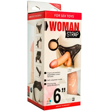 Биоклон Woman Strap 6", телесный
