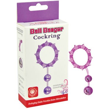 Howells Ball Banger Cock Ring, фиолетовое