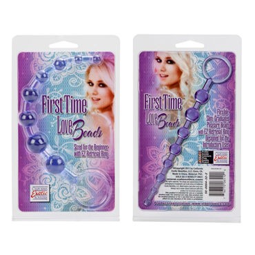California Exotic First Time Love Beads, фиолетовая