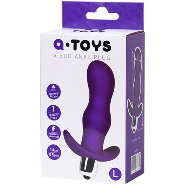 Toyfa A-Toys Vibro Anal Plug L, фиолетовая