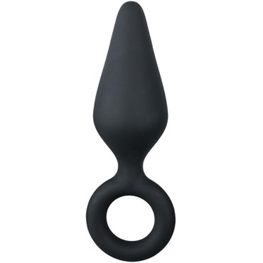 Easytoys Buttplug With Pull Ring Large, черный