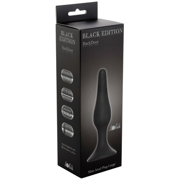 Lola Slim Anal Plug Large, темно-серая