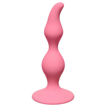 Lola Toys First Time Curved Anal Plug, розовая
