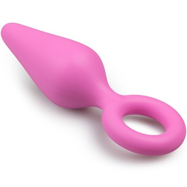 Easytoys Buttplug With Pull Ring Large, розовый
