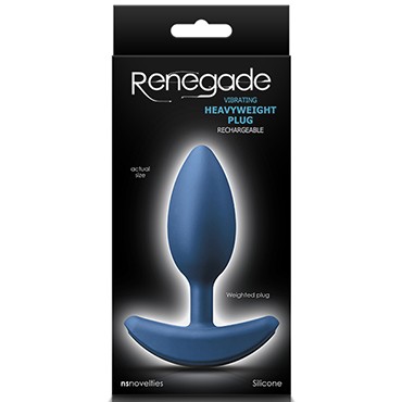 NS Novelties Renegade Heavyweight Plug Medium, синяя
