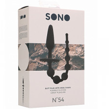 Shots Sono Butt Plug with Anal Chain, черная