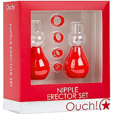 Shots Toys Nipple Erector Set, красный