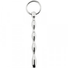 Sinner Solid Metal Dilator With Ring, серебристый