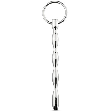 Sinner Solid Metal Dilator With Ring, серебристый