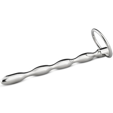 Sinner Solid Metal Dilator With Ring, серебристый