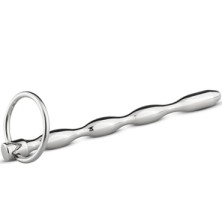 Sinner Solid Metal Dilator With Ring, серебристый