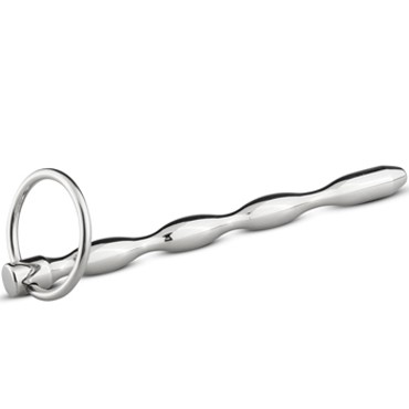 Sinner Solid Metal Dilator With Ring, серебристый