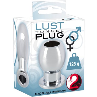 You2Toys Lust Tunnel Plug, серебристый