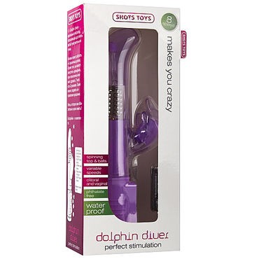 Shots Toys Dolphin Diver, фиолетовый
