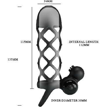 Baile Pretty Love Penis Sleeve I, черная
