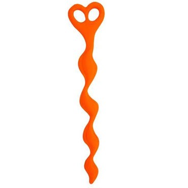 Topco Climax Anal Silicone Swirl Anal Beads, красная