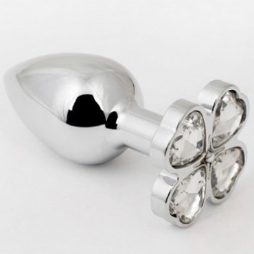 Funny Steel Anal Plug Al Small, серебристый/прозрачный