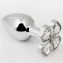 Funny Steel Anal Plug Al Small, серебристый/прозрачный