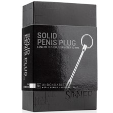 Sinner Solid Metal Dilator with Pull-out-ring, серебристый