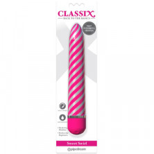 Pipedream Classix Sweet Swirl Vibrator, бело-розовый