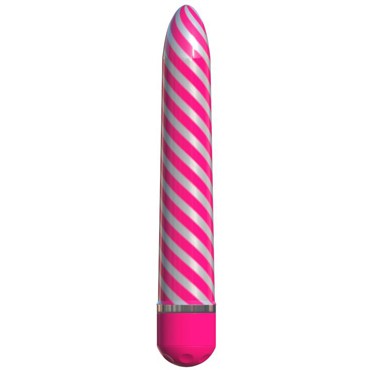 Pipedream Classix Sweet Swirl Vibrator, бело-розовый