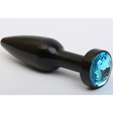 4sexdream Анальная ювелирка вытянутая, черный/голубой