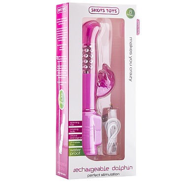 Shots Toys Rechargeable Dolphin, розовый