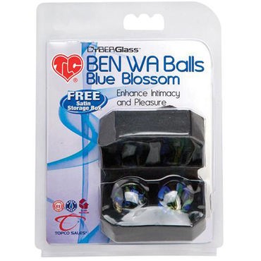 Topco TLC CyberGlass Ben Wa Balls, синие