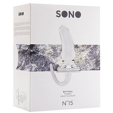Shots Toys Sono Butt Plug №15, прозрачная