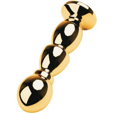 Toyfa Metal Анальная втулка с кристаллом, золотой/черный