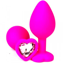 Vandersex Анальная пробка из силикона M, розовый/светло-розовый