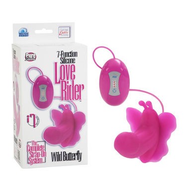 California Exotic Silicone Love Rider Wild Butterfly, розовый