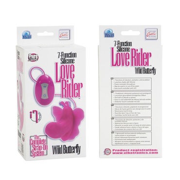 California Exotic Silicone Love Rider Wild Butterfly, розовый