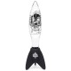 Motorhead Bomber Clear&Black Glass Massager, прозрачный