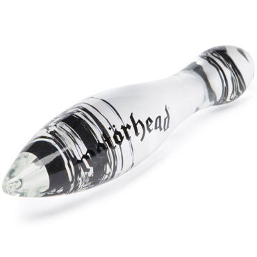 Motorhead Bomber Clear&Black Glass Massager, прозрачный