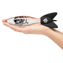 Motorhead Bomber Clear&Black Glass Massager, прозрачный