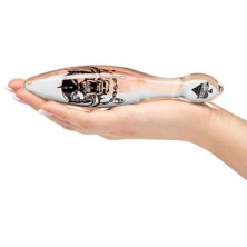 Motorhead Bomber Clear&Black Glass Massager, прозрачный