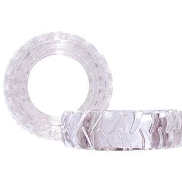 NS Novelties Treads Mens Ring Thin, прозрачное