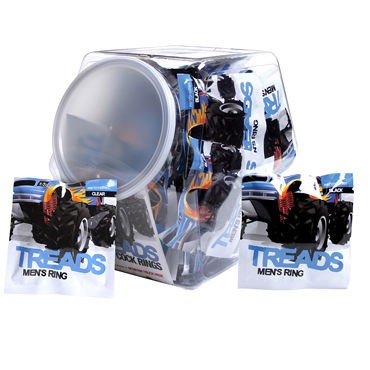NS Novelties Treads Mens Ring Thin, прозрачное