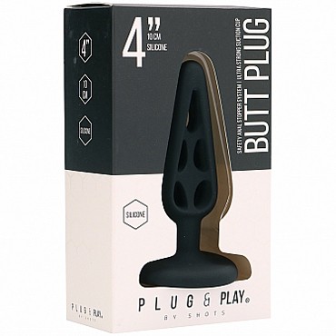 Shots Plug&Play Butt Plug Hollow №1 10см, черная