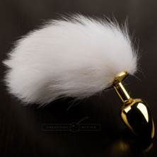 Пикантные штучки Большая анальная пробка, золотая