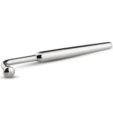 Sinner Curved Penis Plug, серебристый