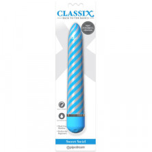 Pipedream Classix Sweet Swirl Vibrator, бело-голубой