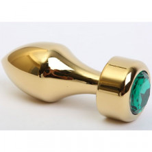 4sexdream Анальная ювелирка Пуля, золотой/зеленый